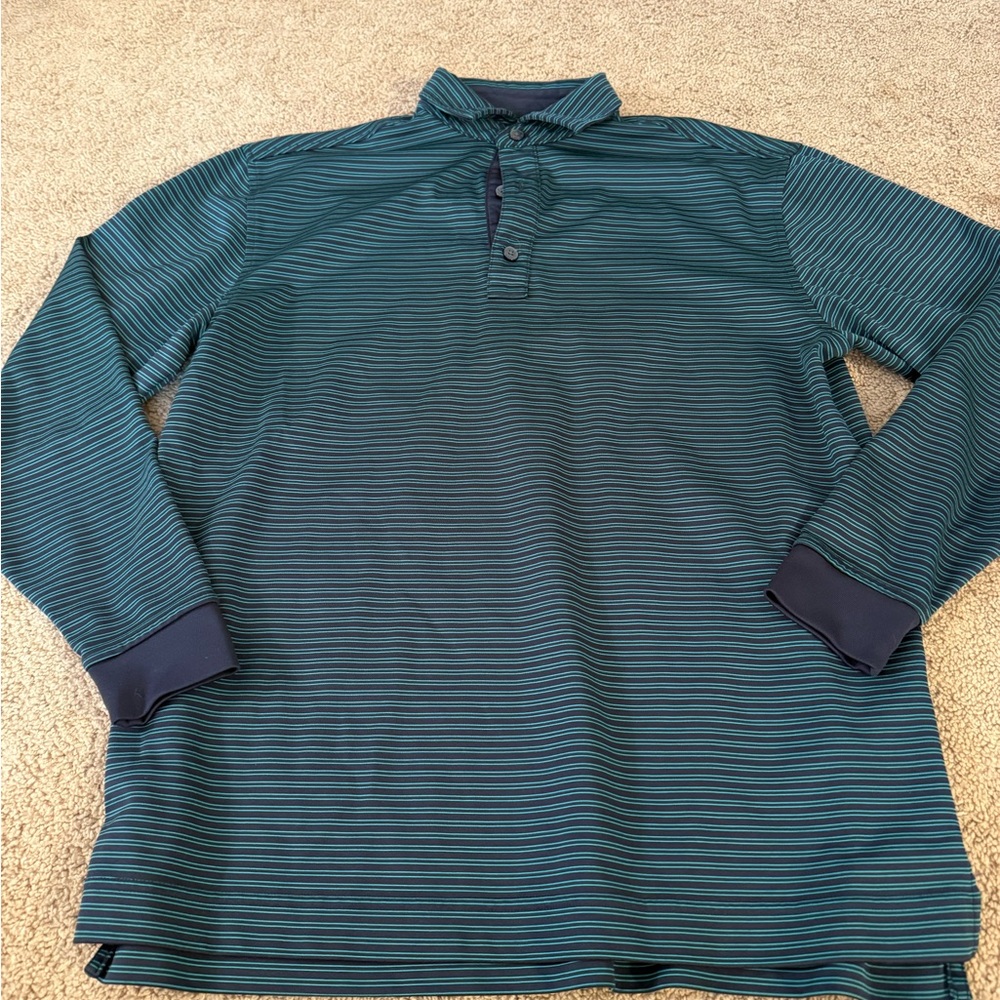 FootJoy Striped Green and Blue Men's Shirt